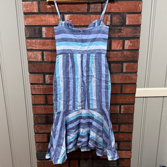 karina grimaldi Striped Blue and White Dress - Picture 5 of 10